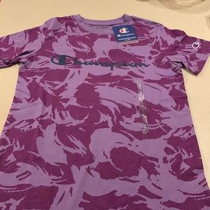 NWT Boys Champion T Shirt vibrant Purple